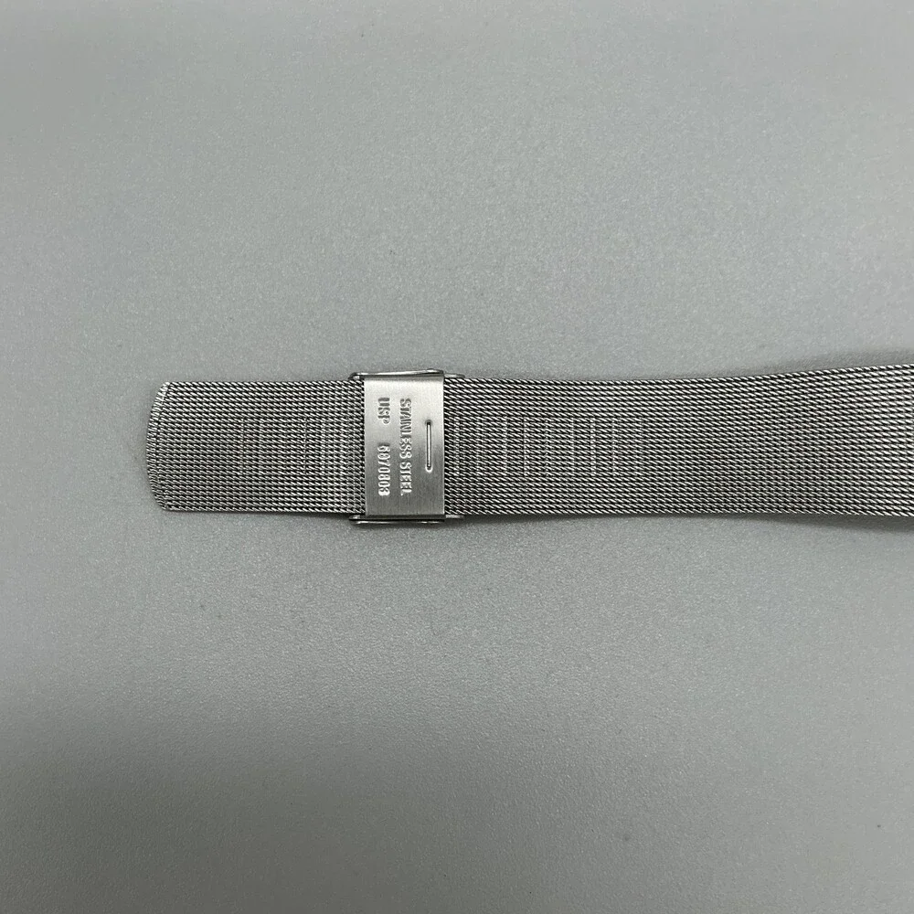 Skagen Mens Watch 34mm Black Dial Great Lakes Logo Mesh Stainless New Battery